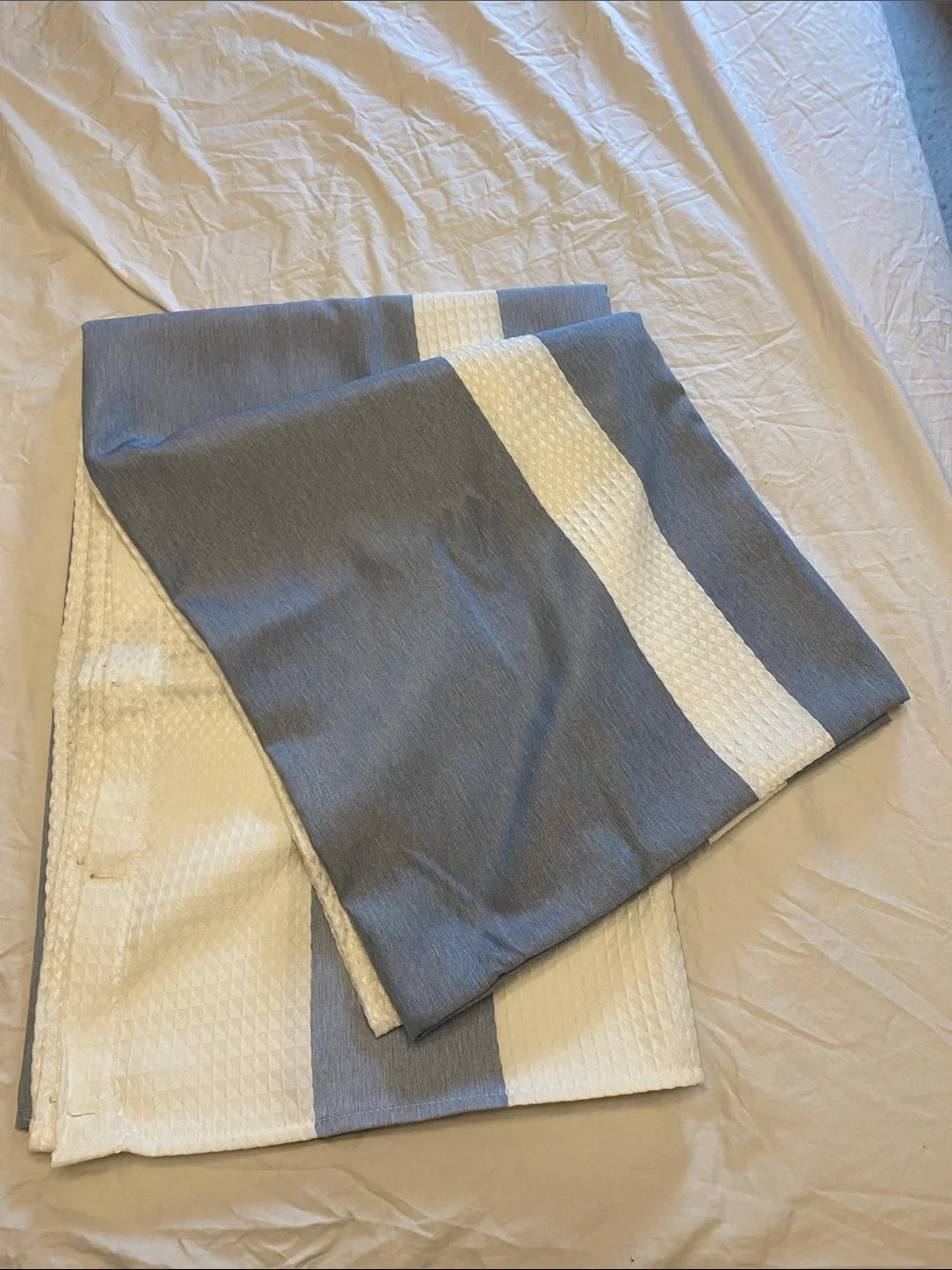 Blue and White Striped Shower Curtain